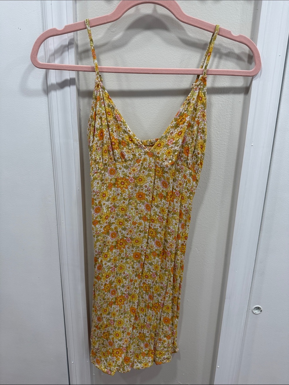 Billabong Yellow and Orange Floral Mini Dress